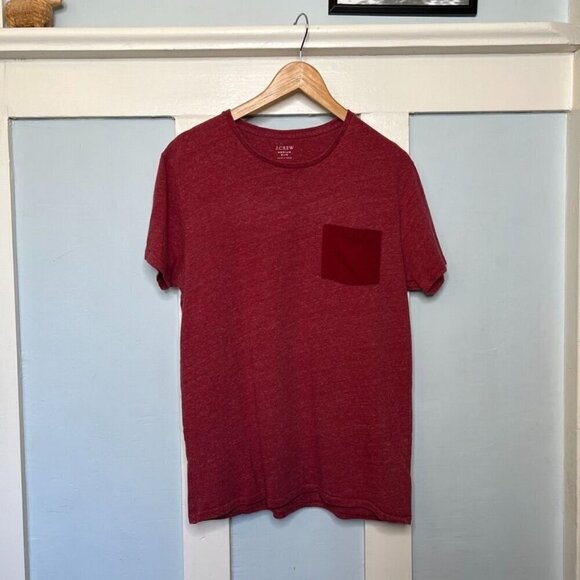 J. Crew Slim Fit Heathered Contrasting Pocket Tee - Picture 1 of 5